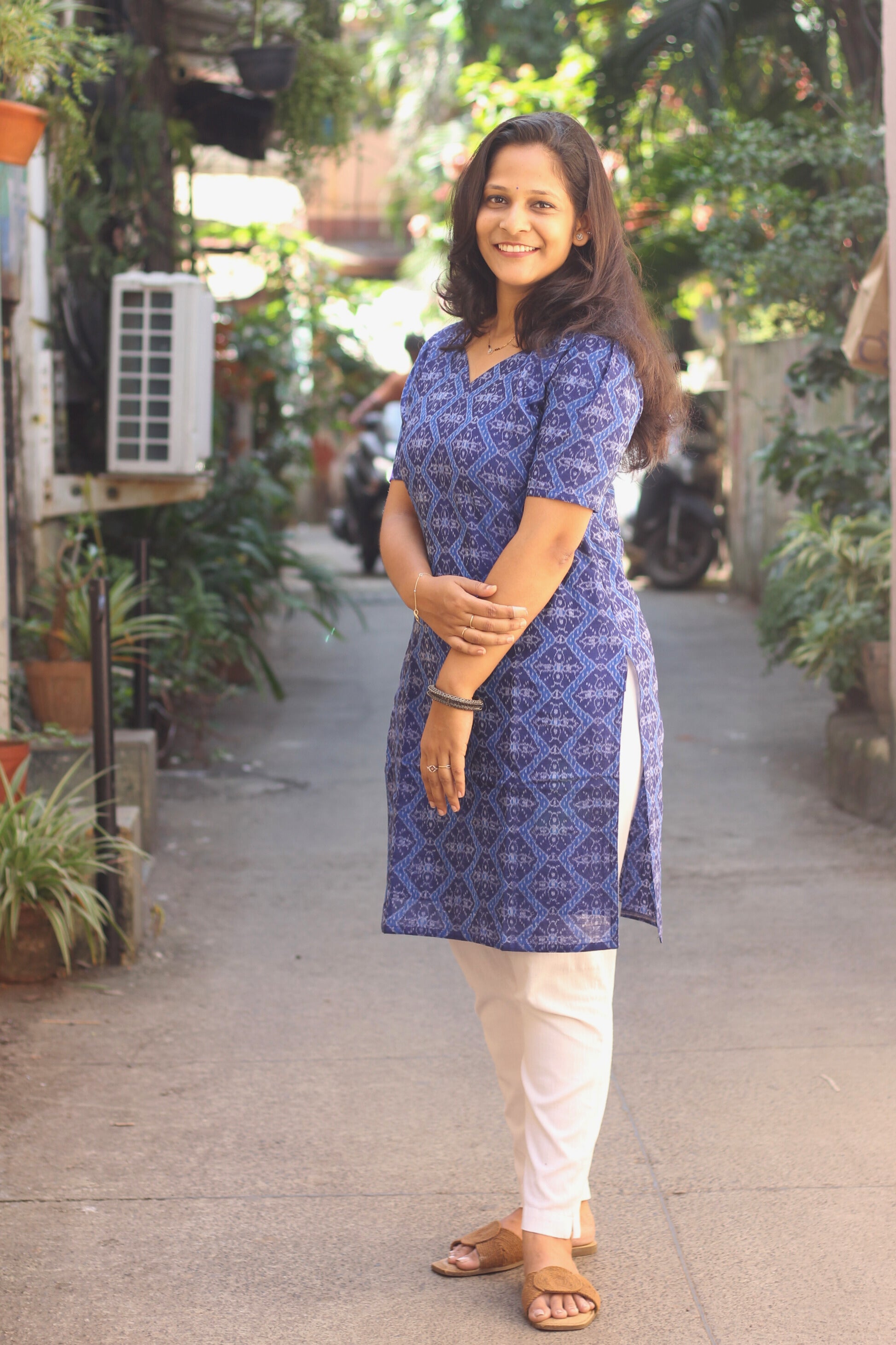 Neel Sambalpuri Ikkat Handloom Kurti