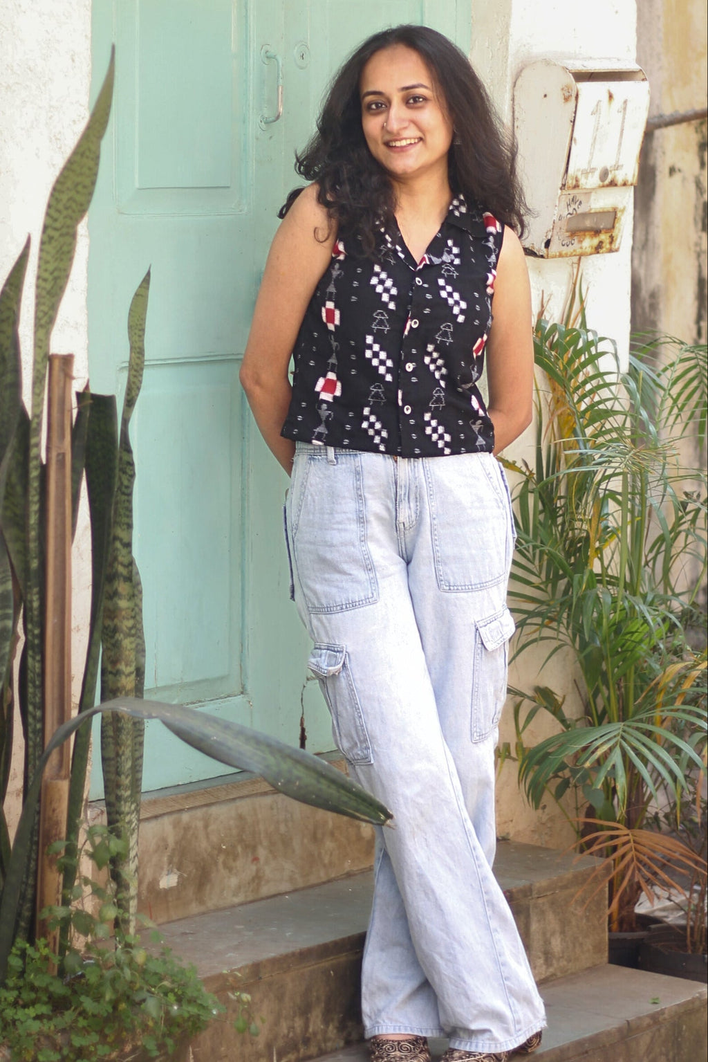 Bui Double Ikkat Handloom Top