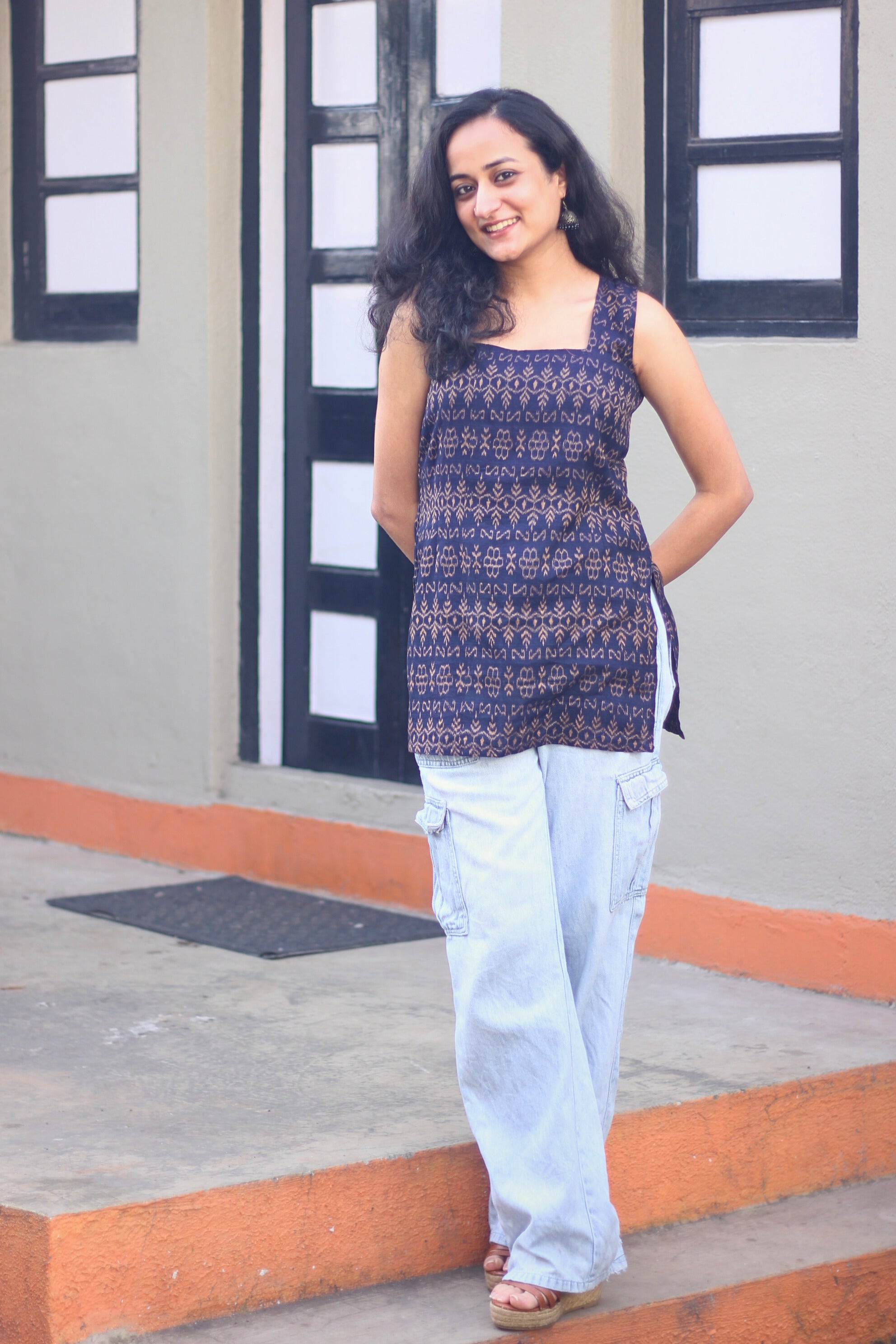 Maya Ikkat Handloom Kurti