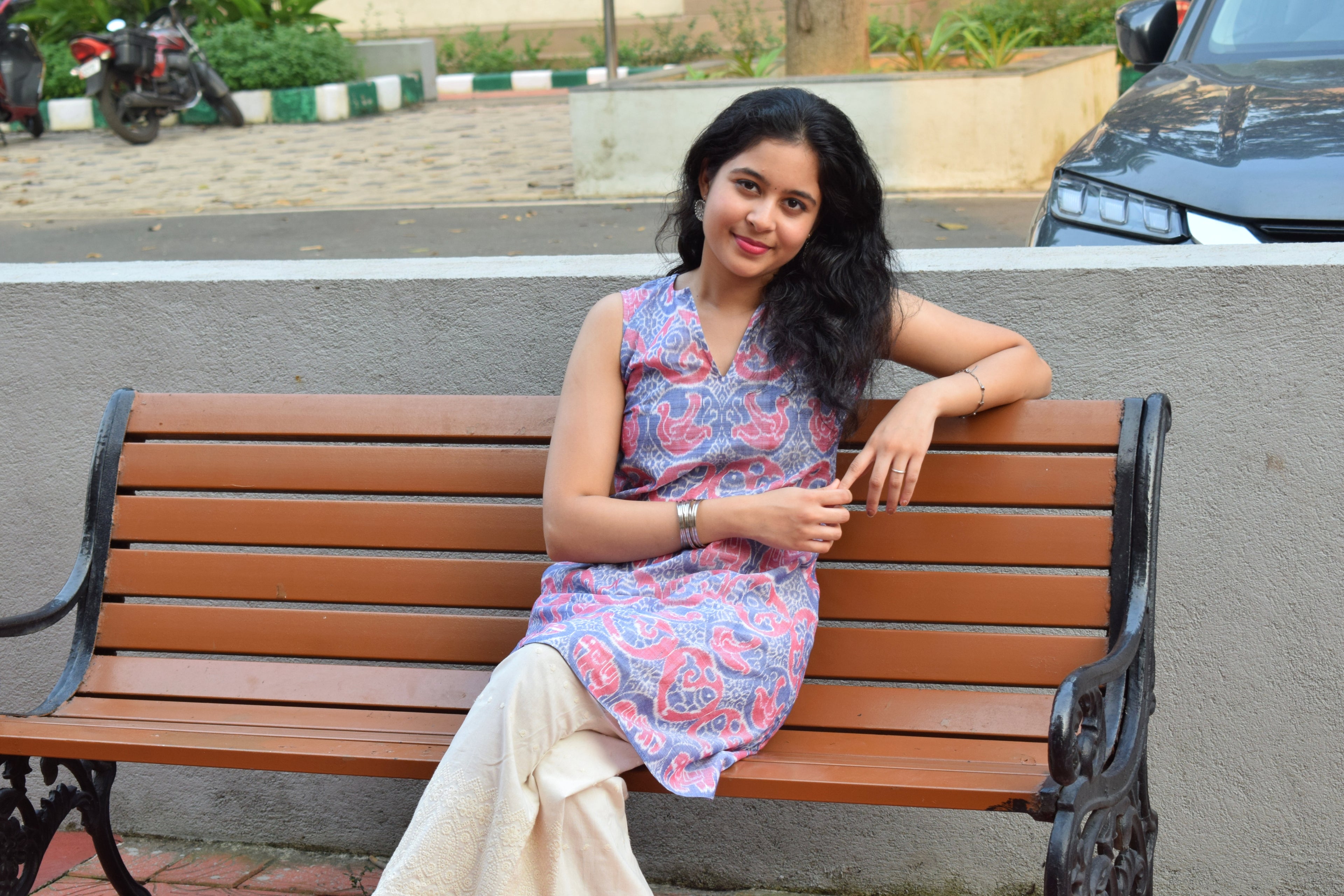 Prakriti Double Ikkat Handloom kurta