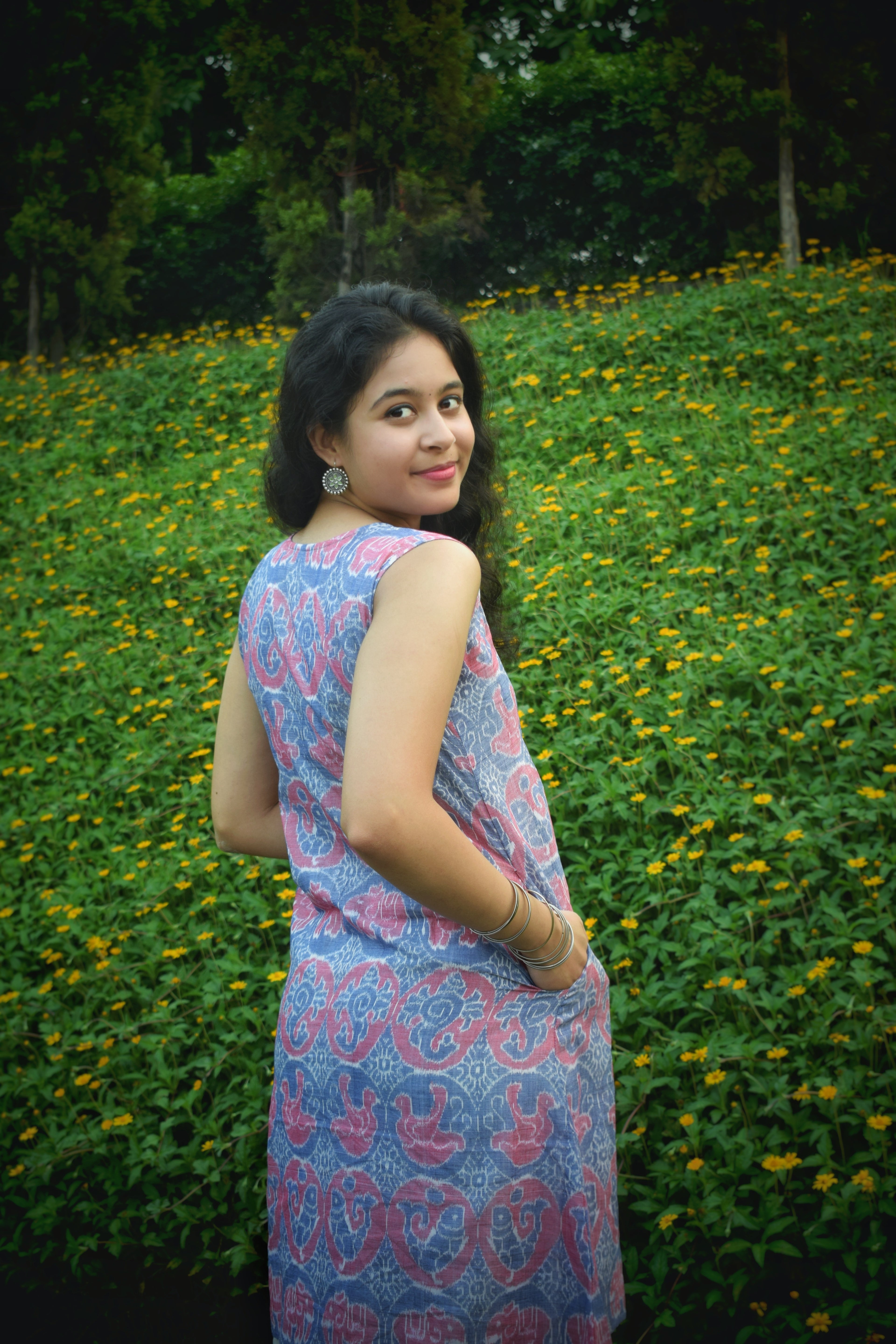 Prakriti Double Ikkat Handloom kurta