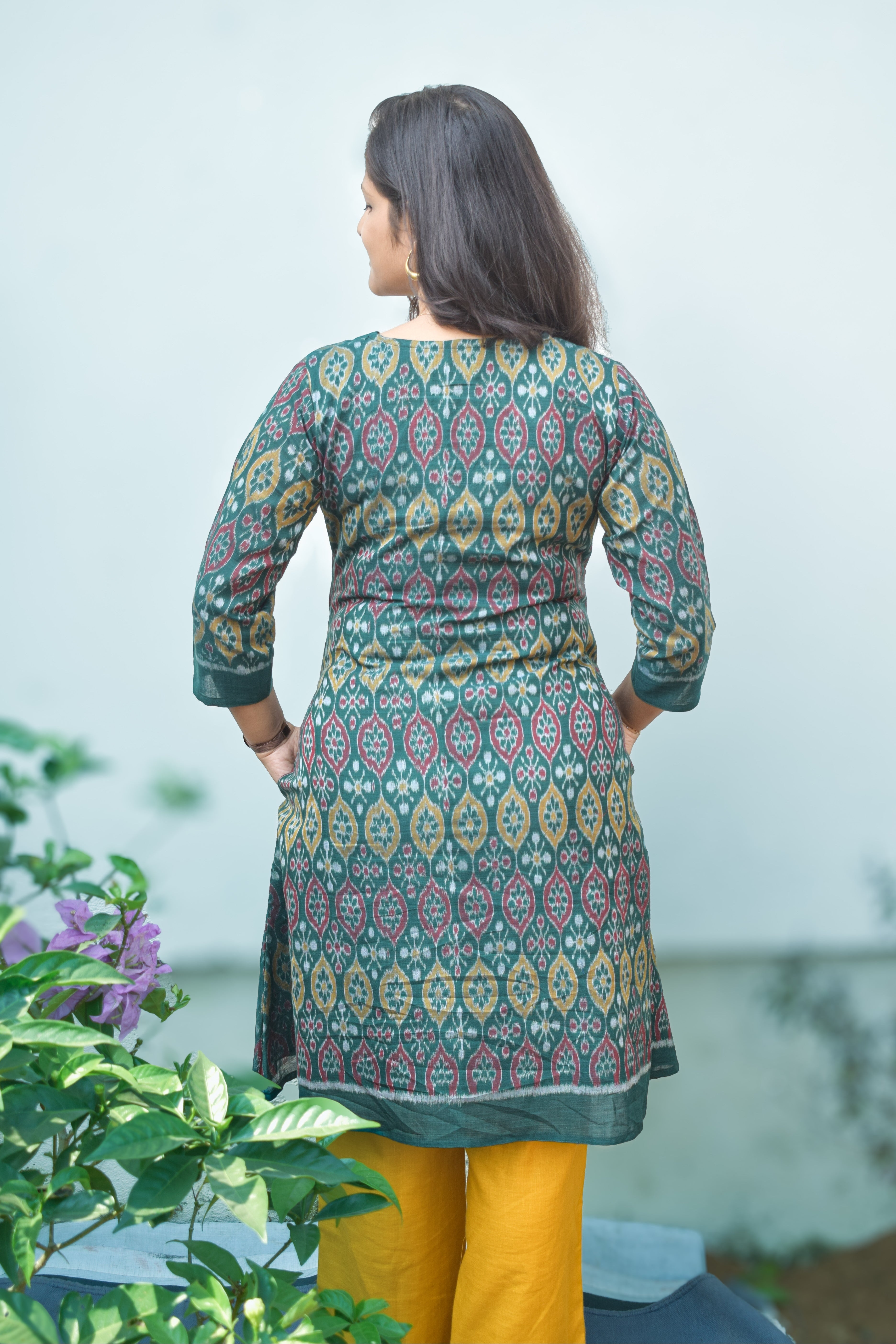 Lata Sambalpuri Handloom A-line Kurti
