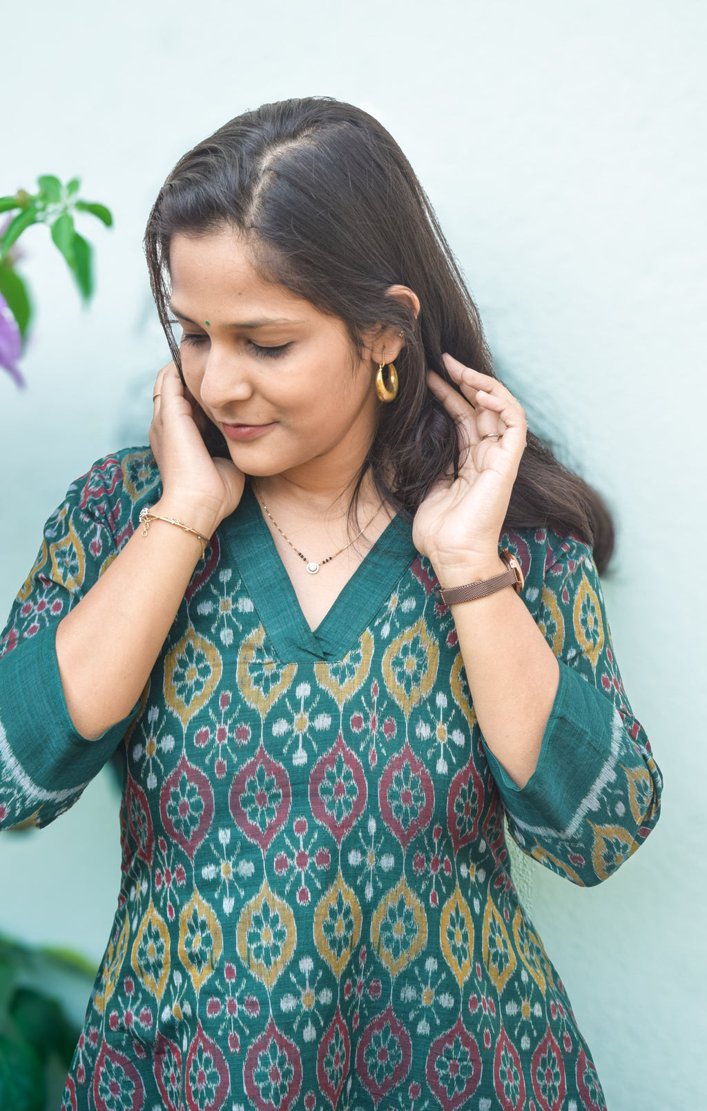 Lata Sambalpuri Handloom A-line Kurti