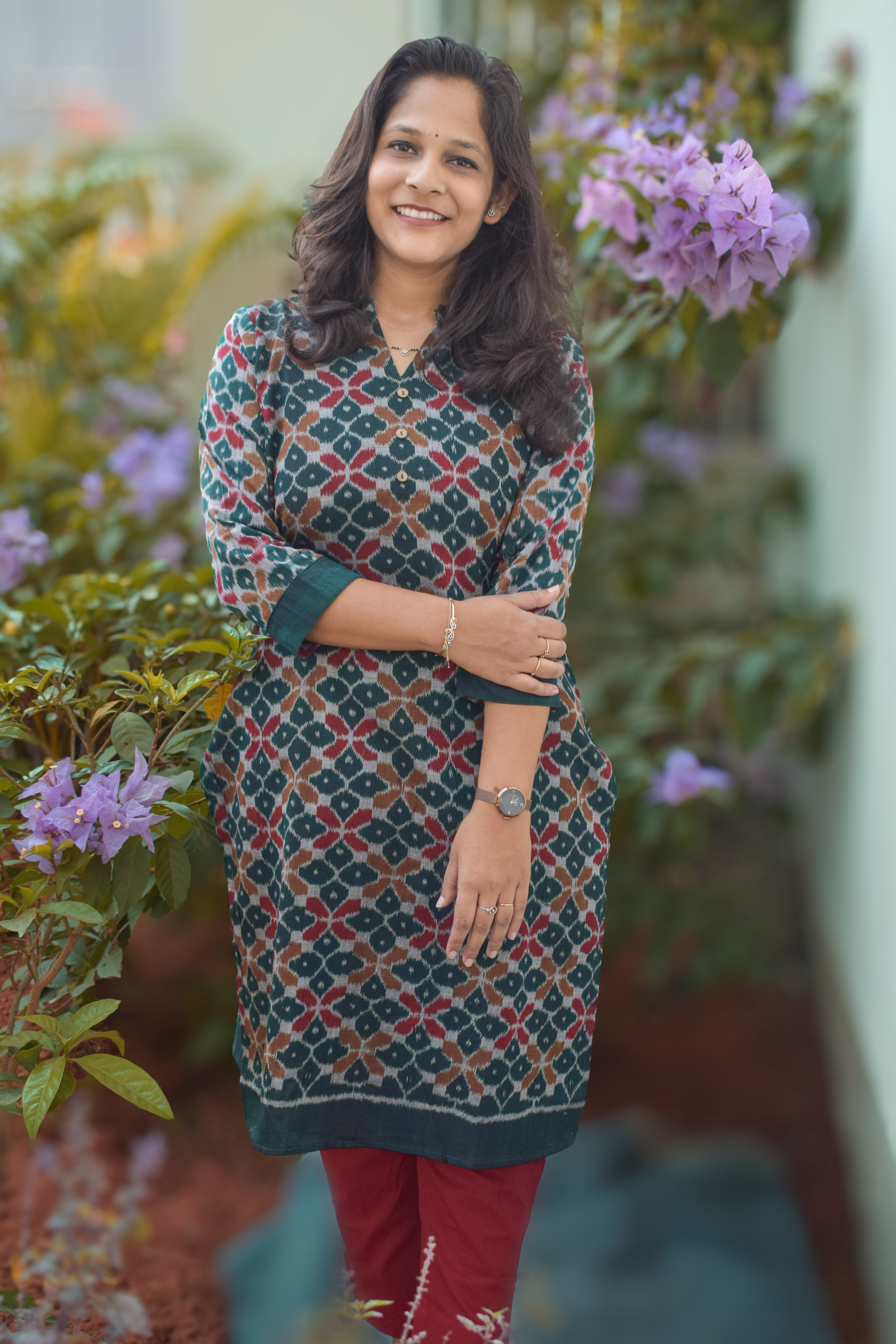 Phool Sambalpuri Ikkat Handloom Kurti