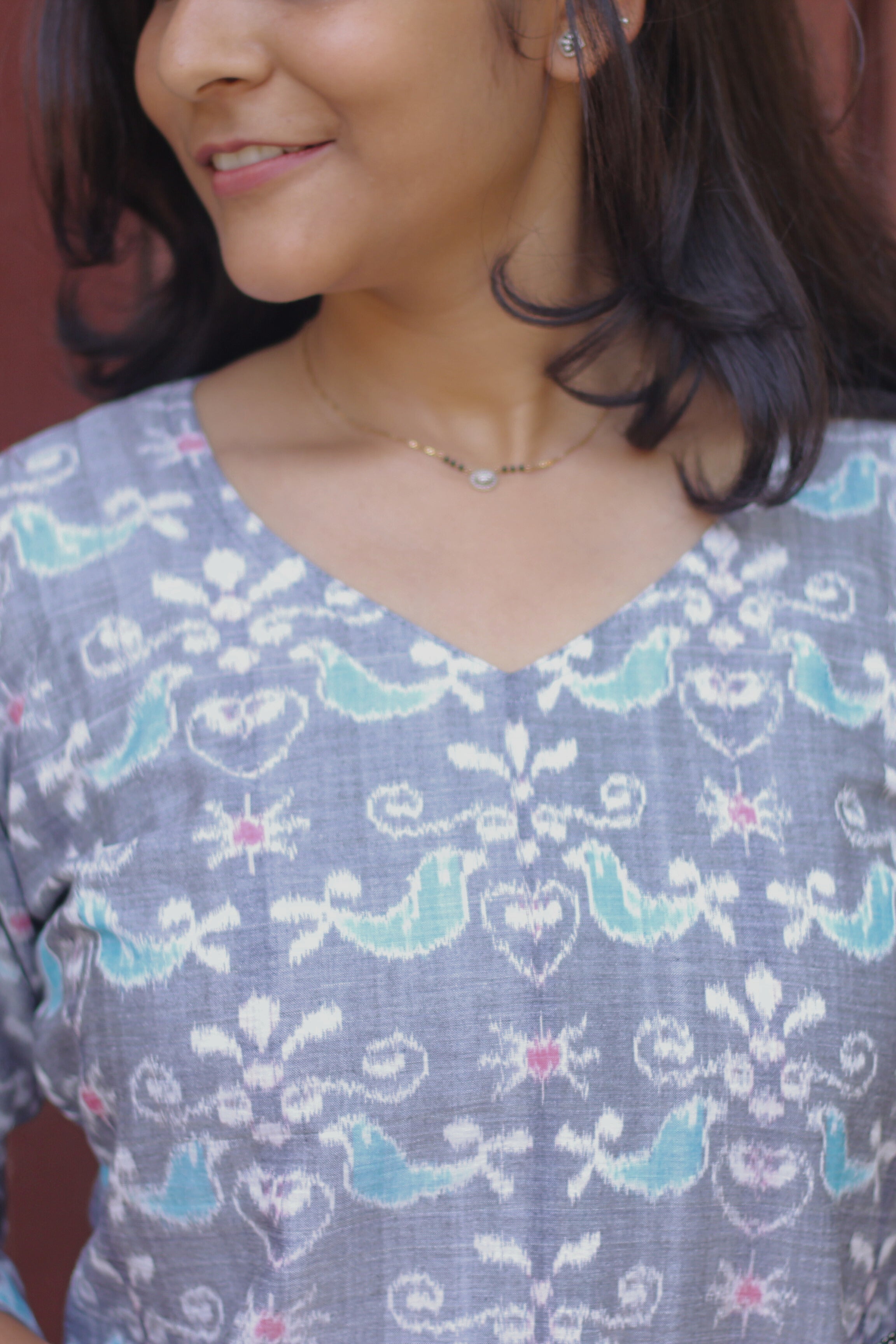 Pakhi Sambalpuri Ikkat Handloom A-line Kurti