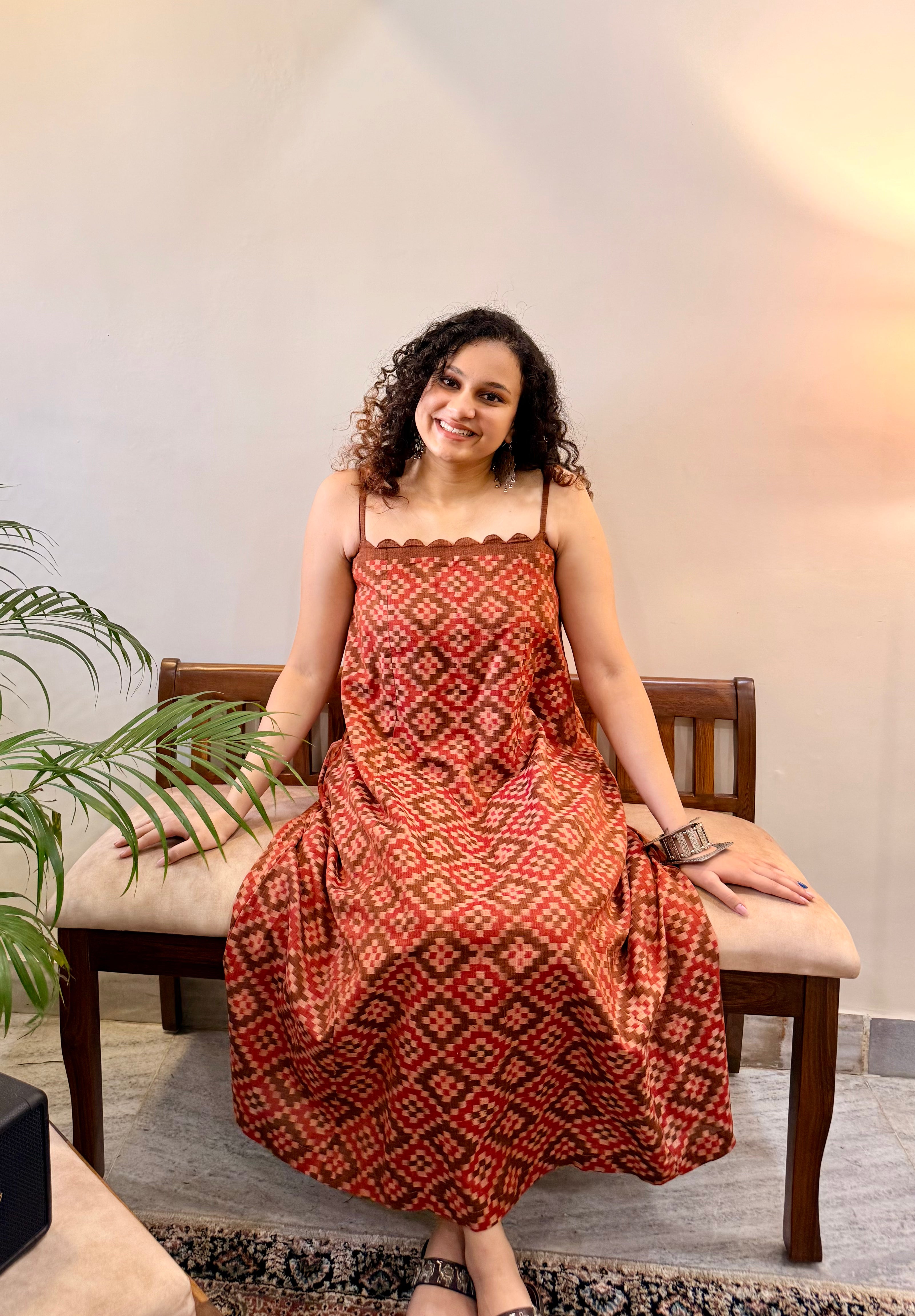 Sarsatiya Mousse Sambalpuri Handloom Dress