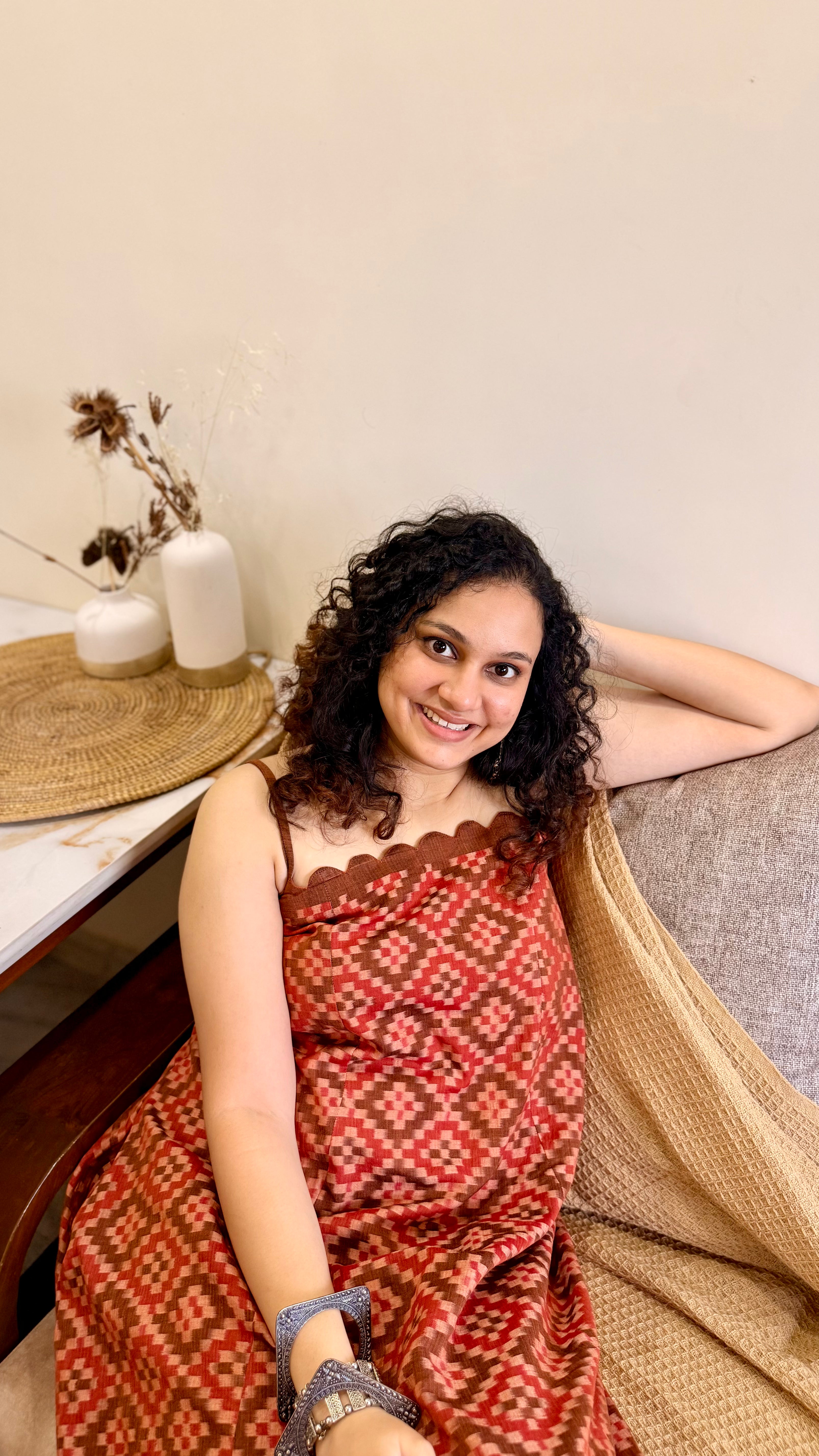 Sarsatiya Mousse Sambalpuri Handloom Dress