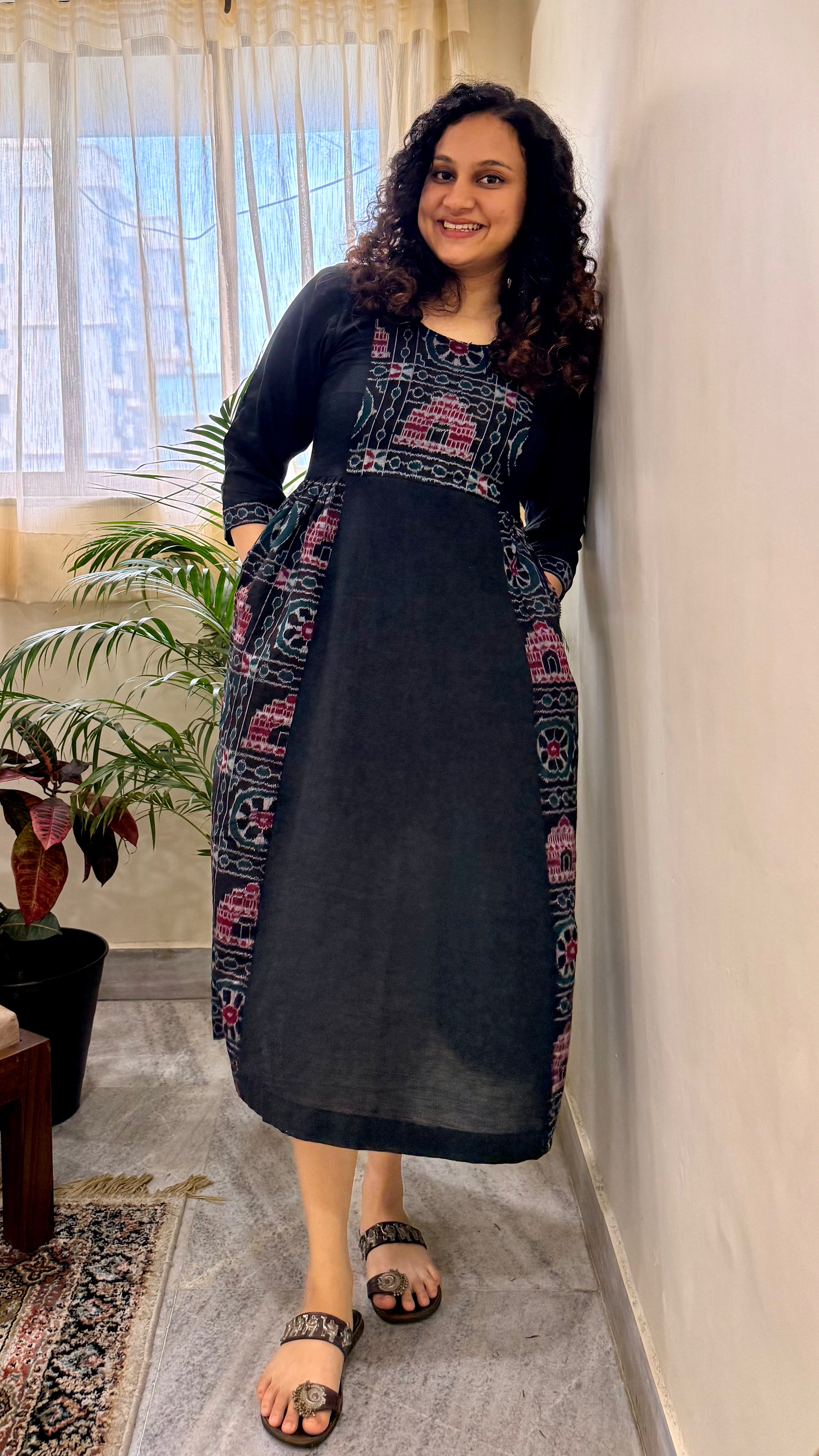 Chandrabhaga Sambalpuri and Mul Cotton Kurta Dress