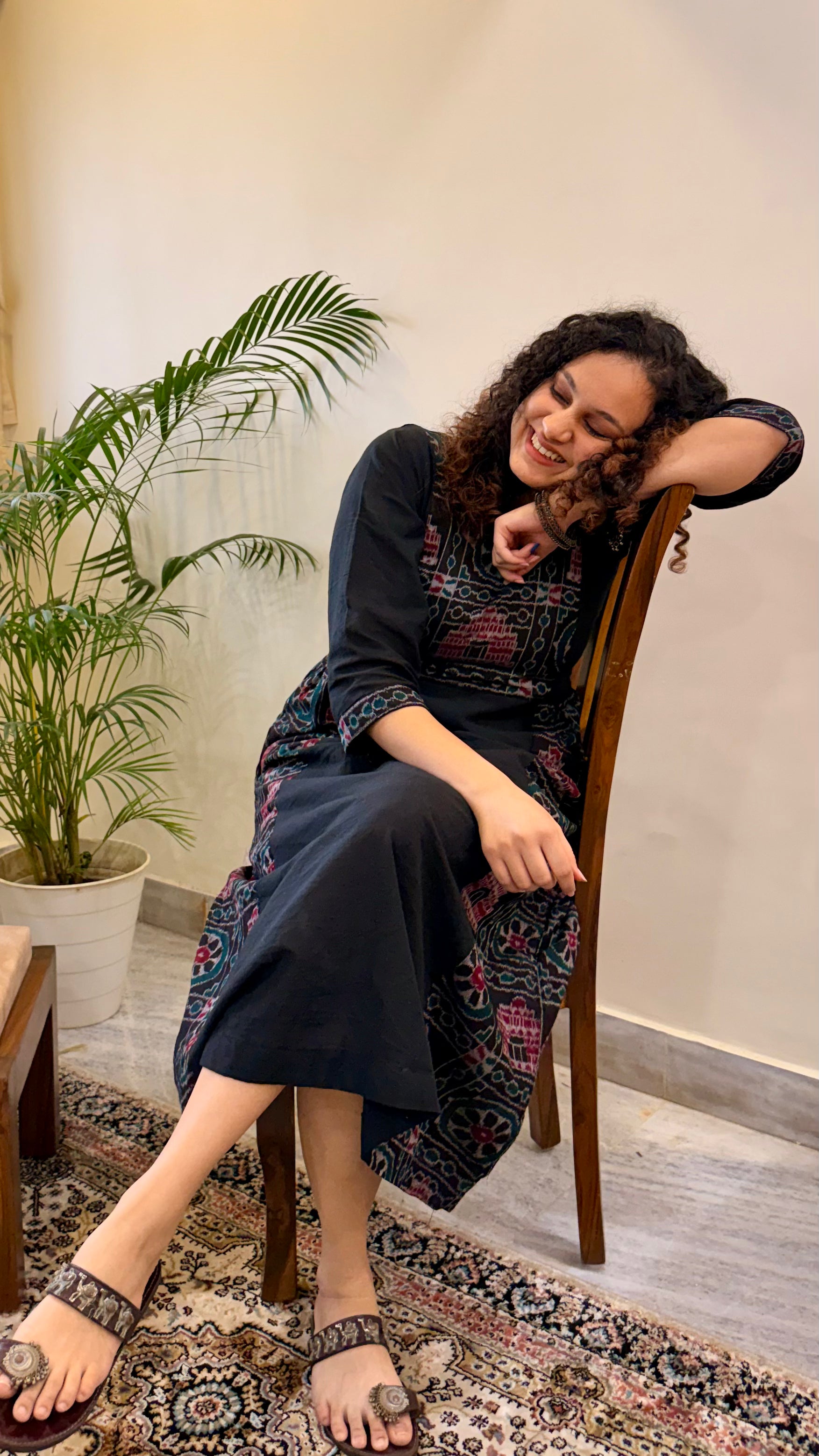 Chandrabhaga Sambalpuri and Mul Cotton Kurta Dress