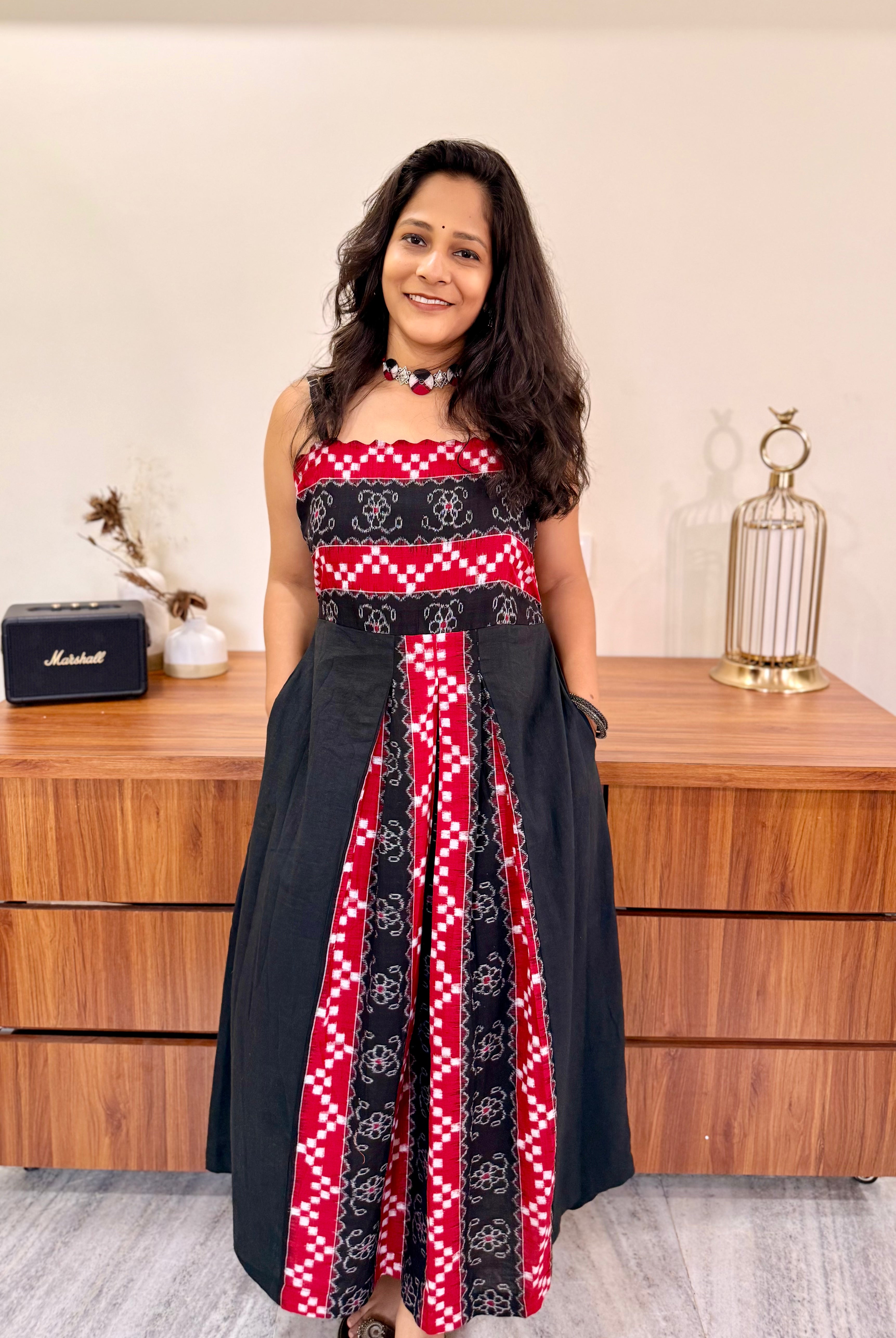 Rangabati Sambalpuri and Mul Handloom Maxi Dress