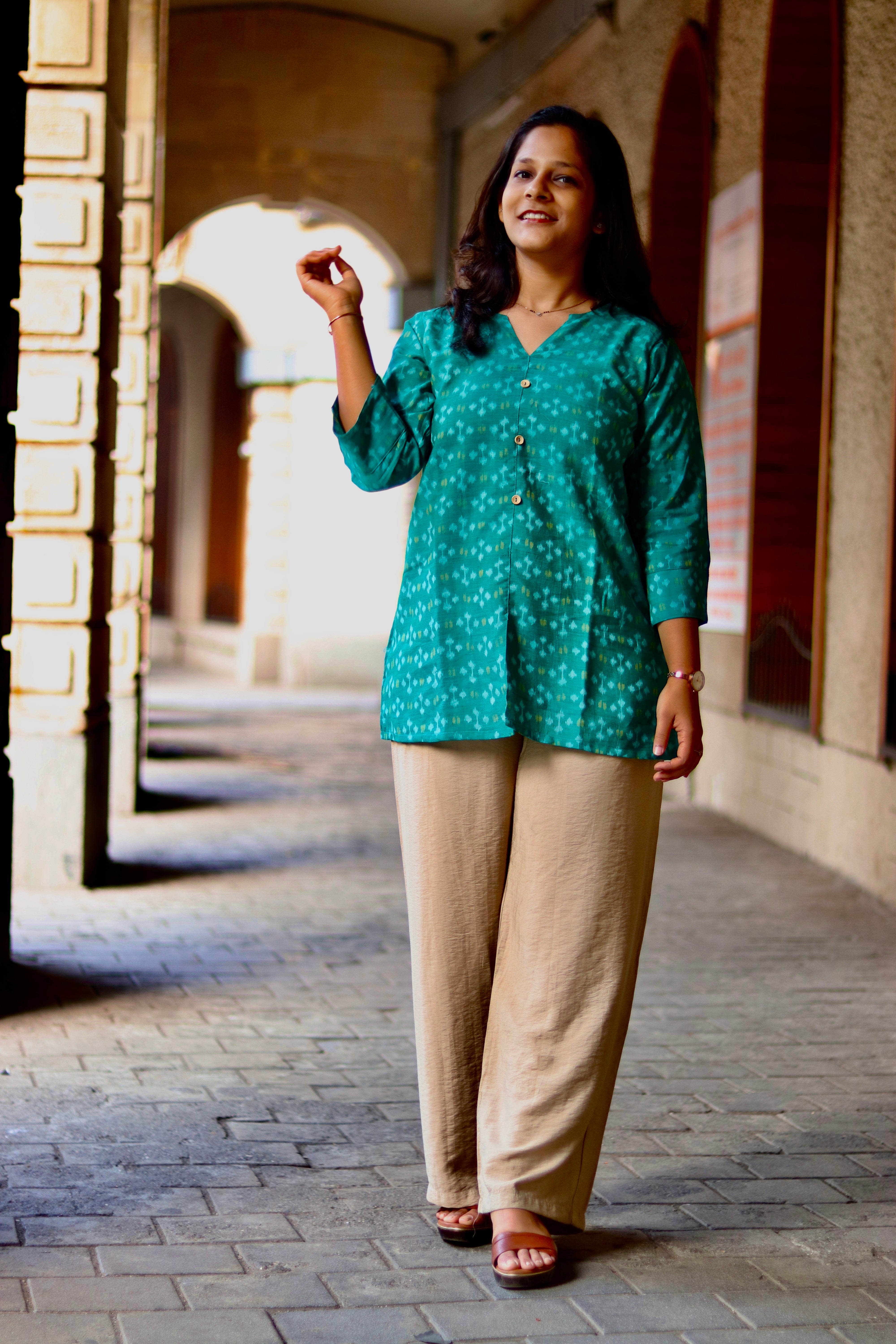 Arohi Sambalpuri Ikkat Handloom Shirt Kurti