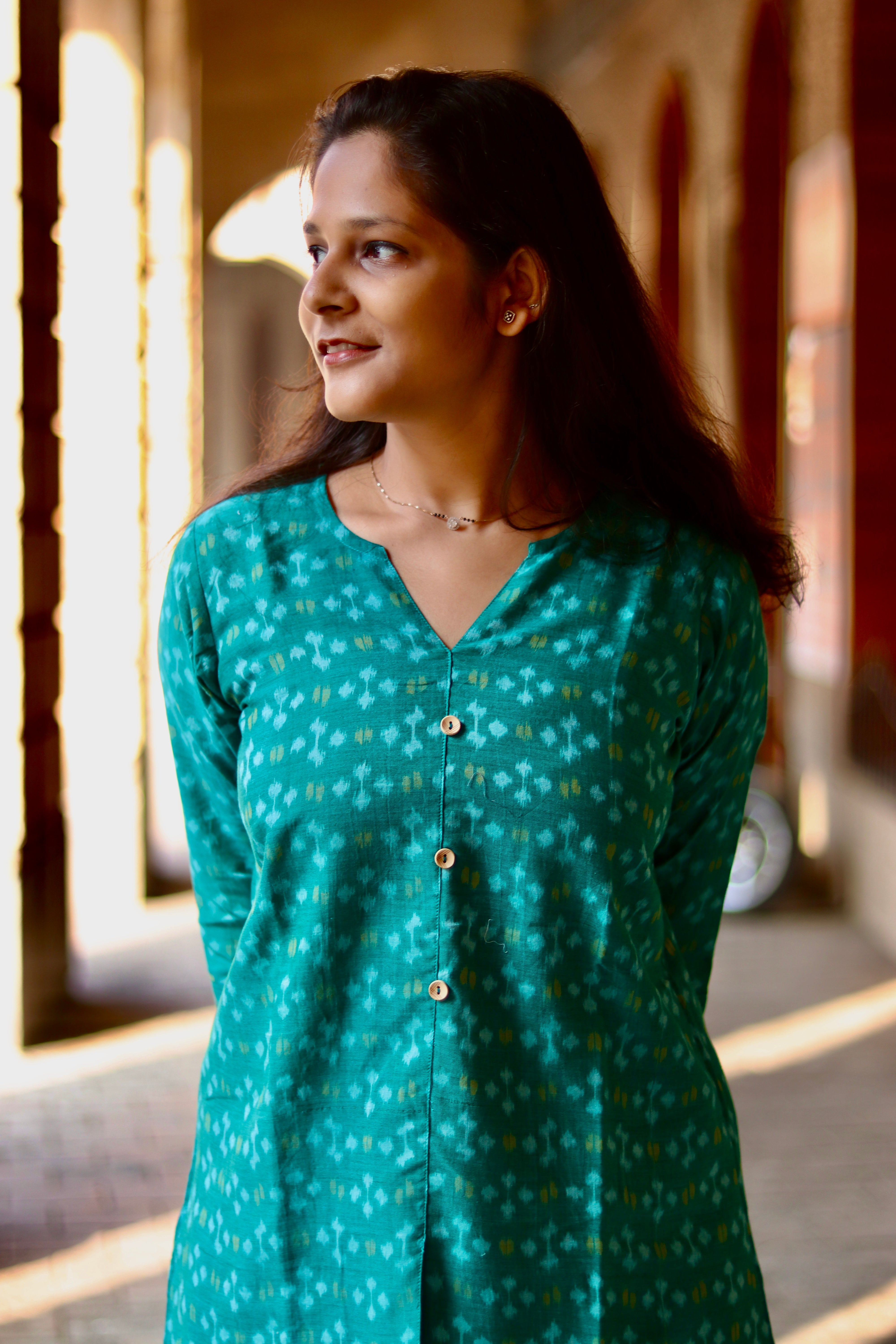 Arohi Sambalpuri Ikkat Handloom Shirt Kurti