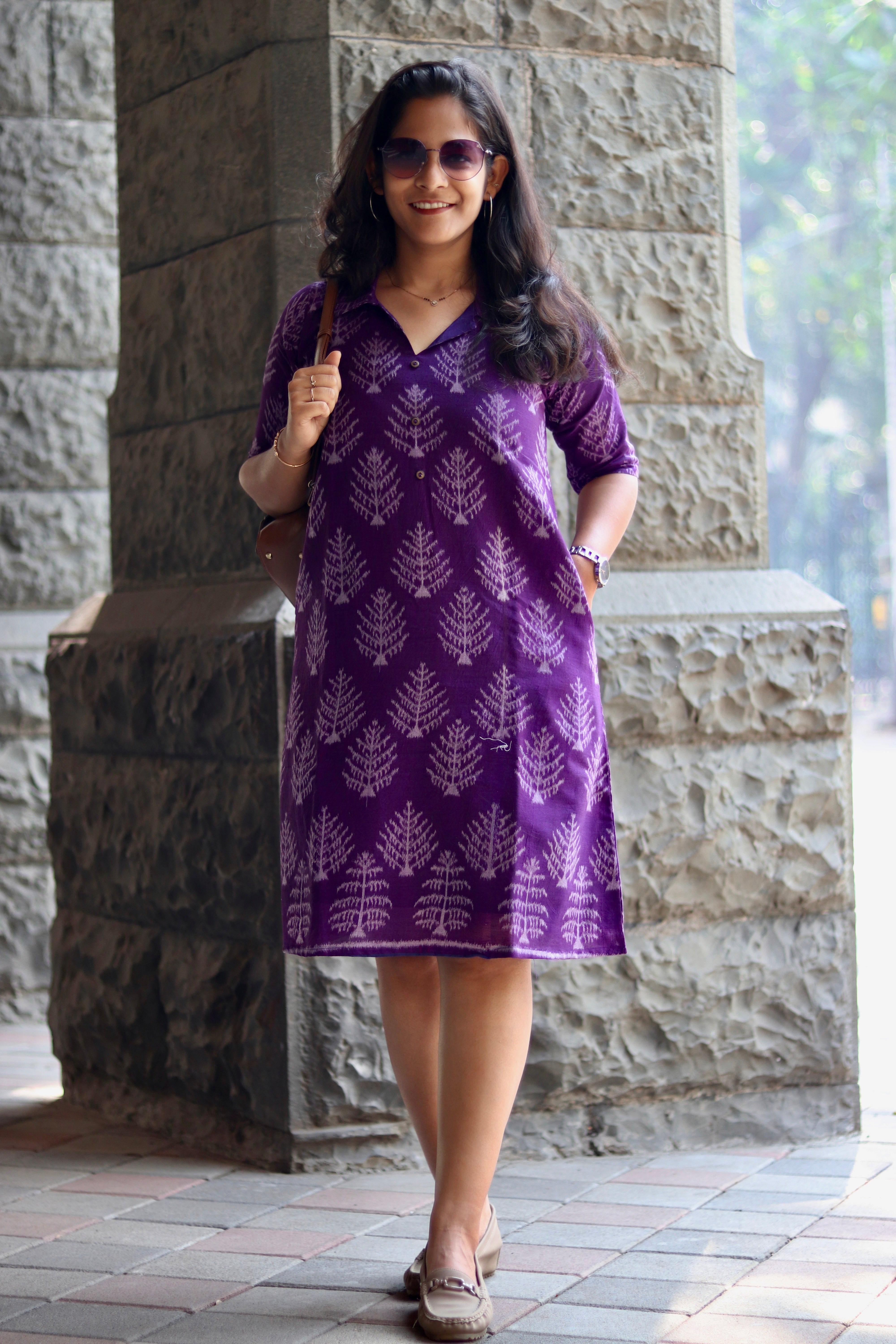 Saanjh Sambalpuri Ikkat Handloom Dress