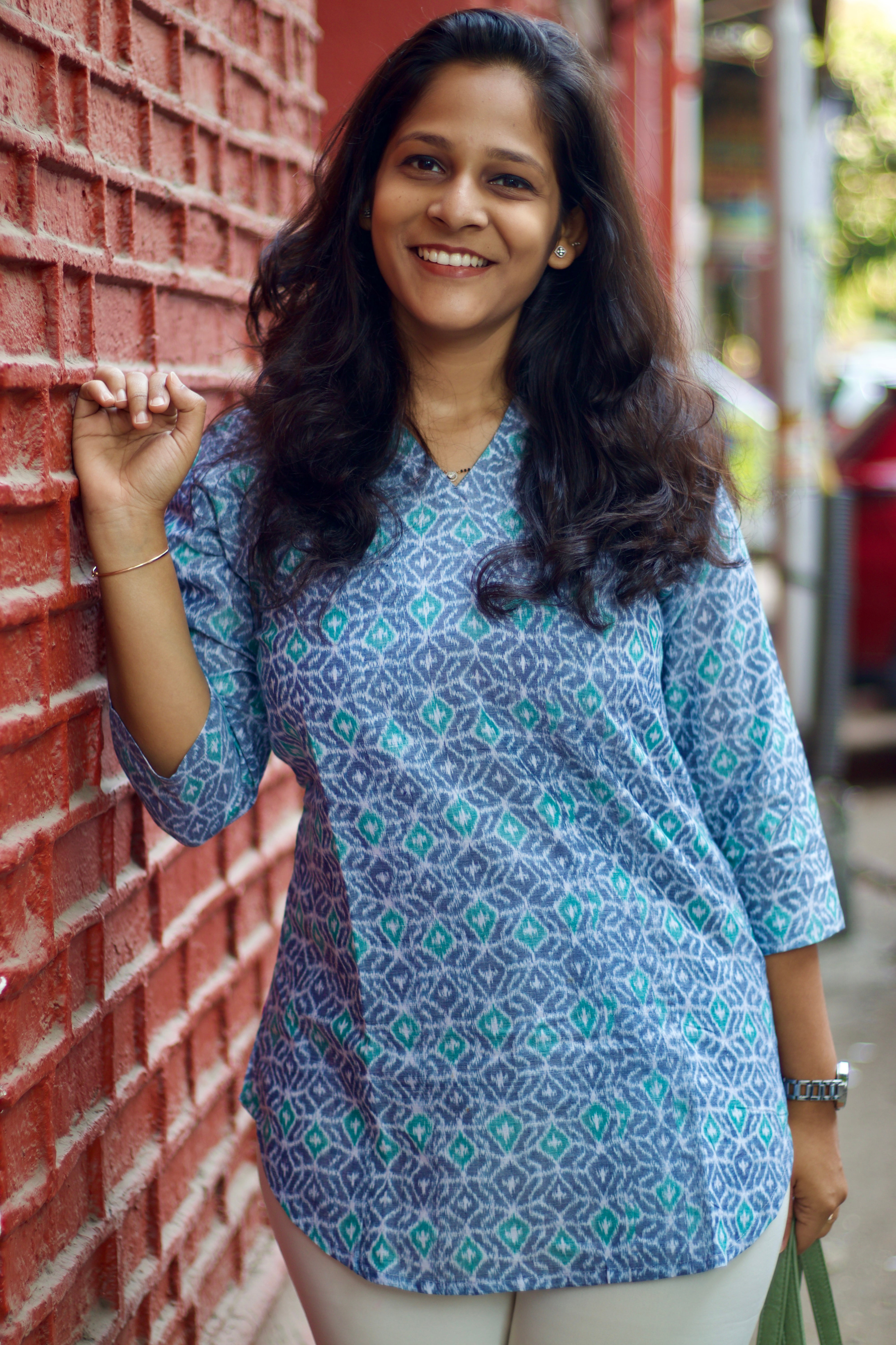 Juhi Sambalpuri Handloom Short Kurti