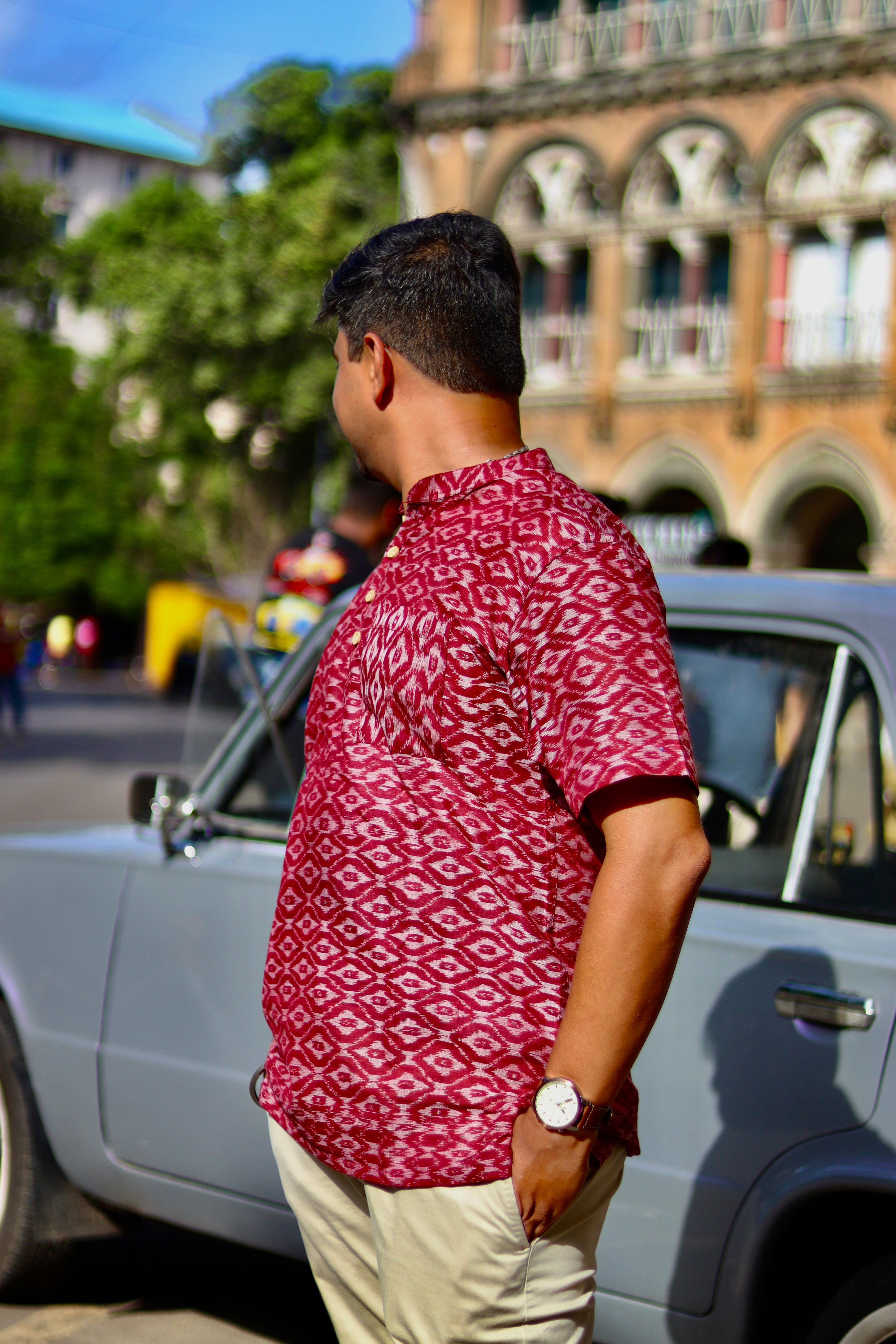 Shaam Gulabi Sambalpuri Handloom kurta