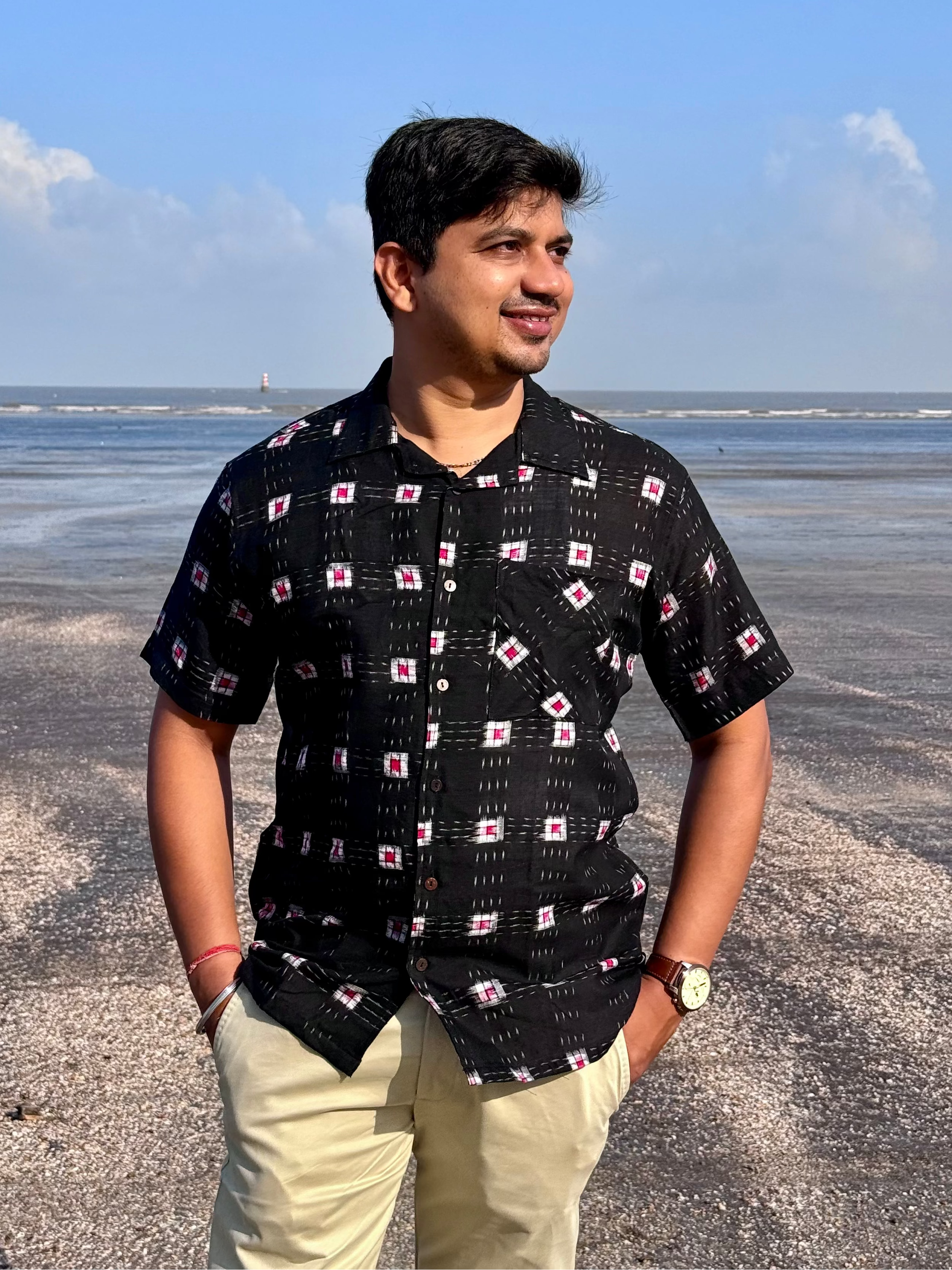 Kala Pasa Sambalpuri Handloom Shirt