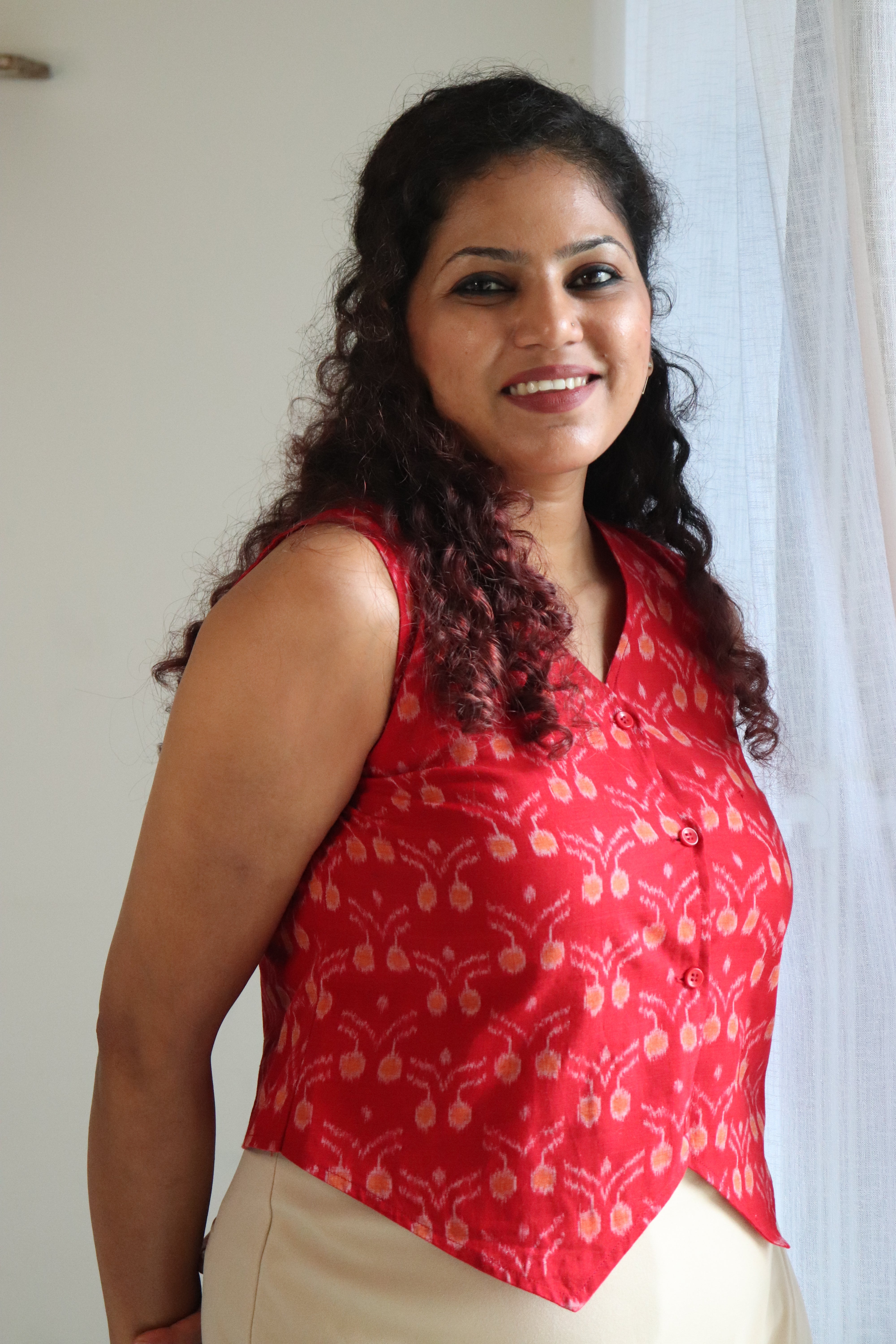 Nysa Sambalpuri Ikkat Handloom Vest