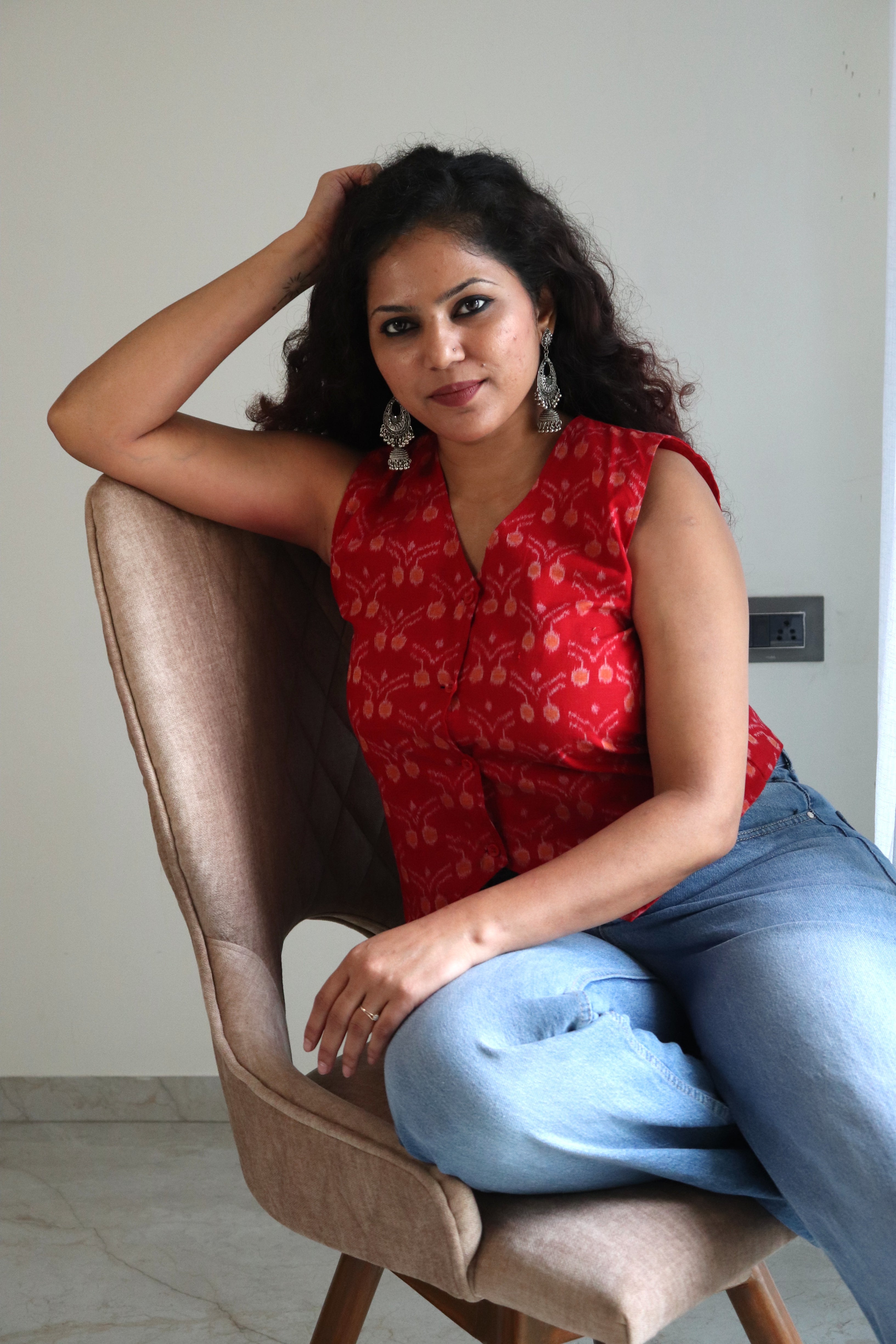 Nysa Sambalpuri Ikkat Handloom Vest