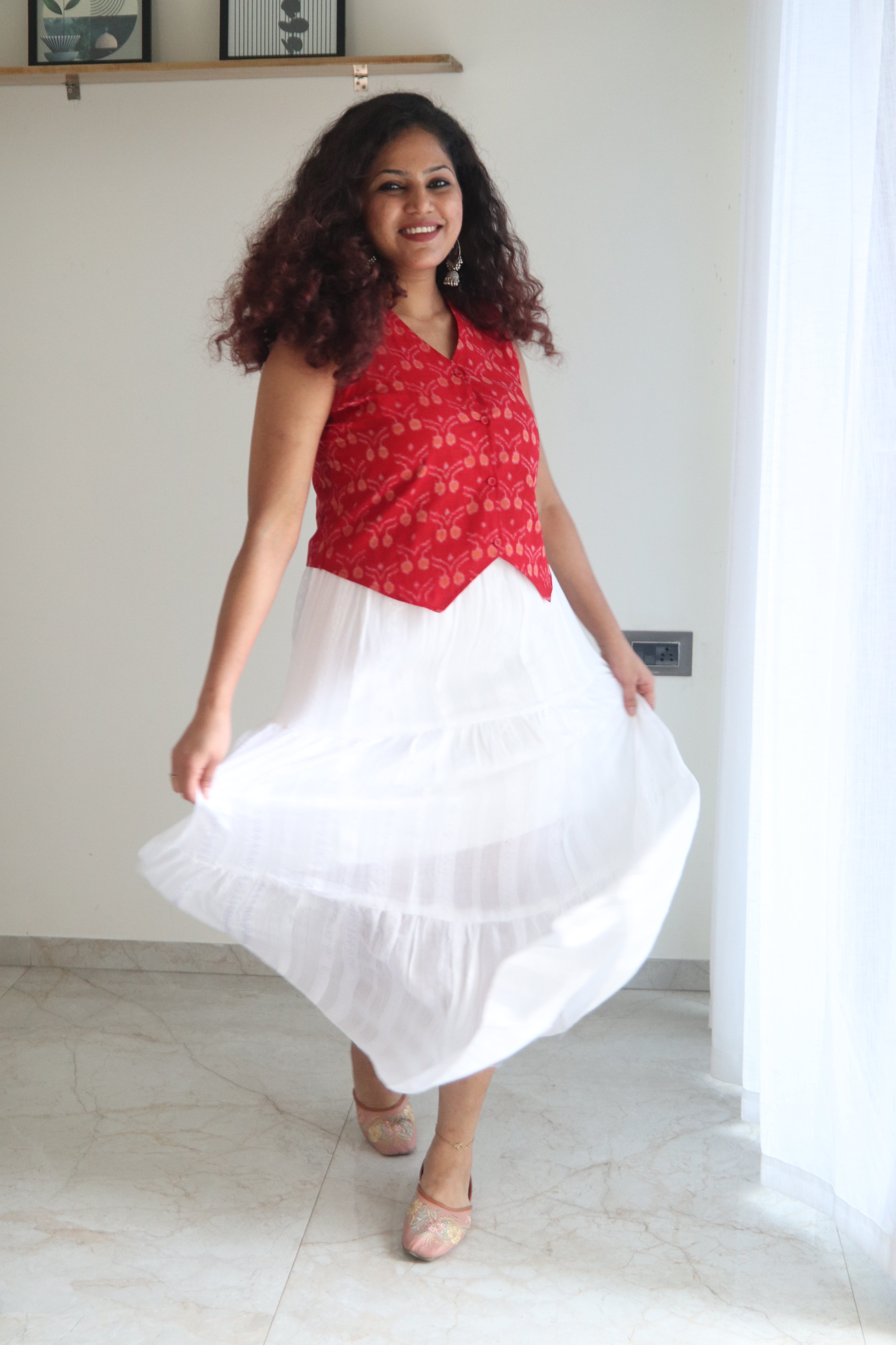 Nysa Sambalpuri Ikkat Handloom Vest