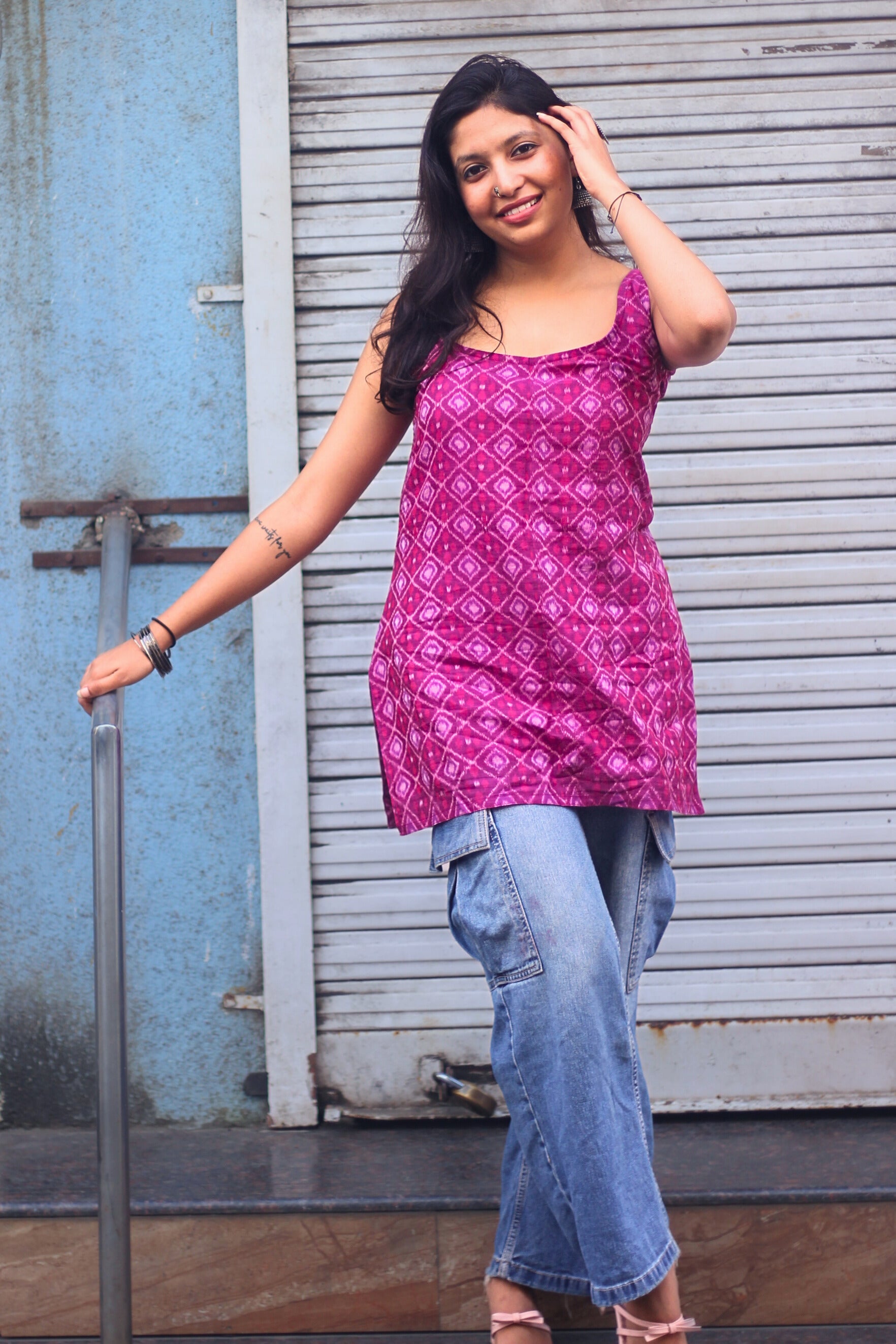Mishti Sambalpuri Ikkat Handloom Kurti