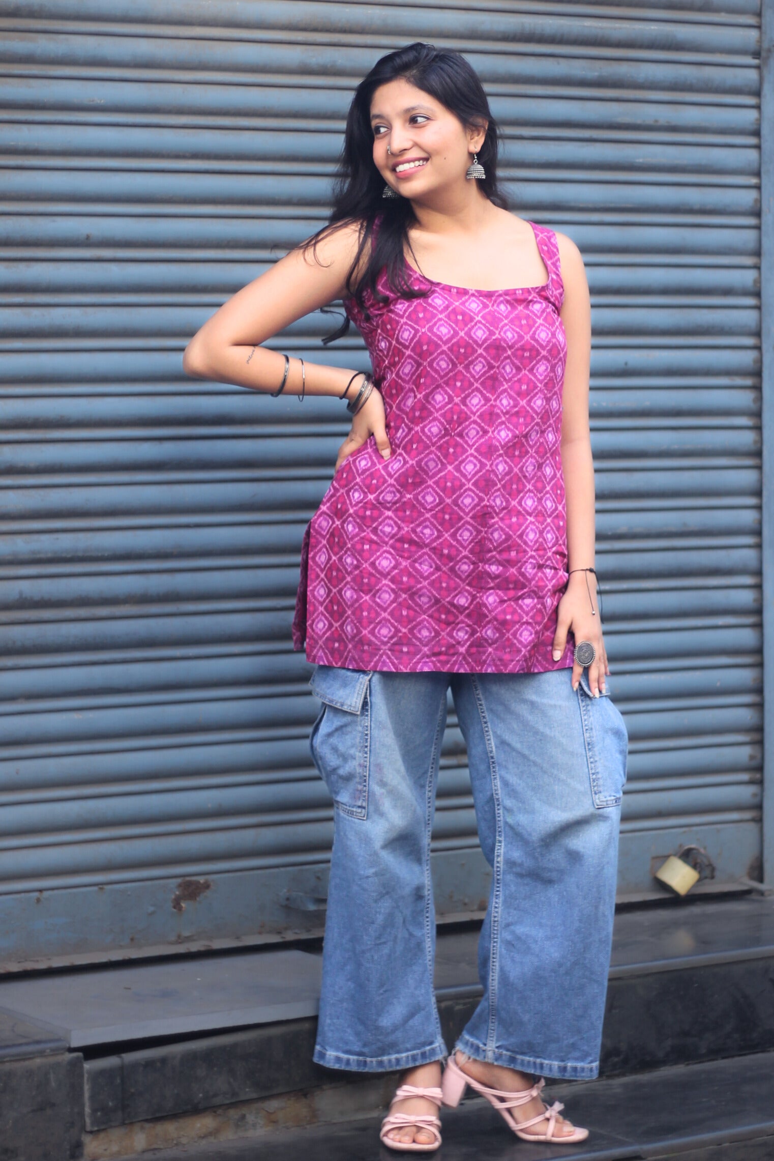Mishti Sambalpuri Ikkat Handloom Kurti