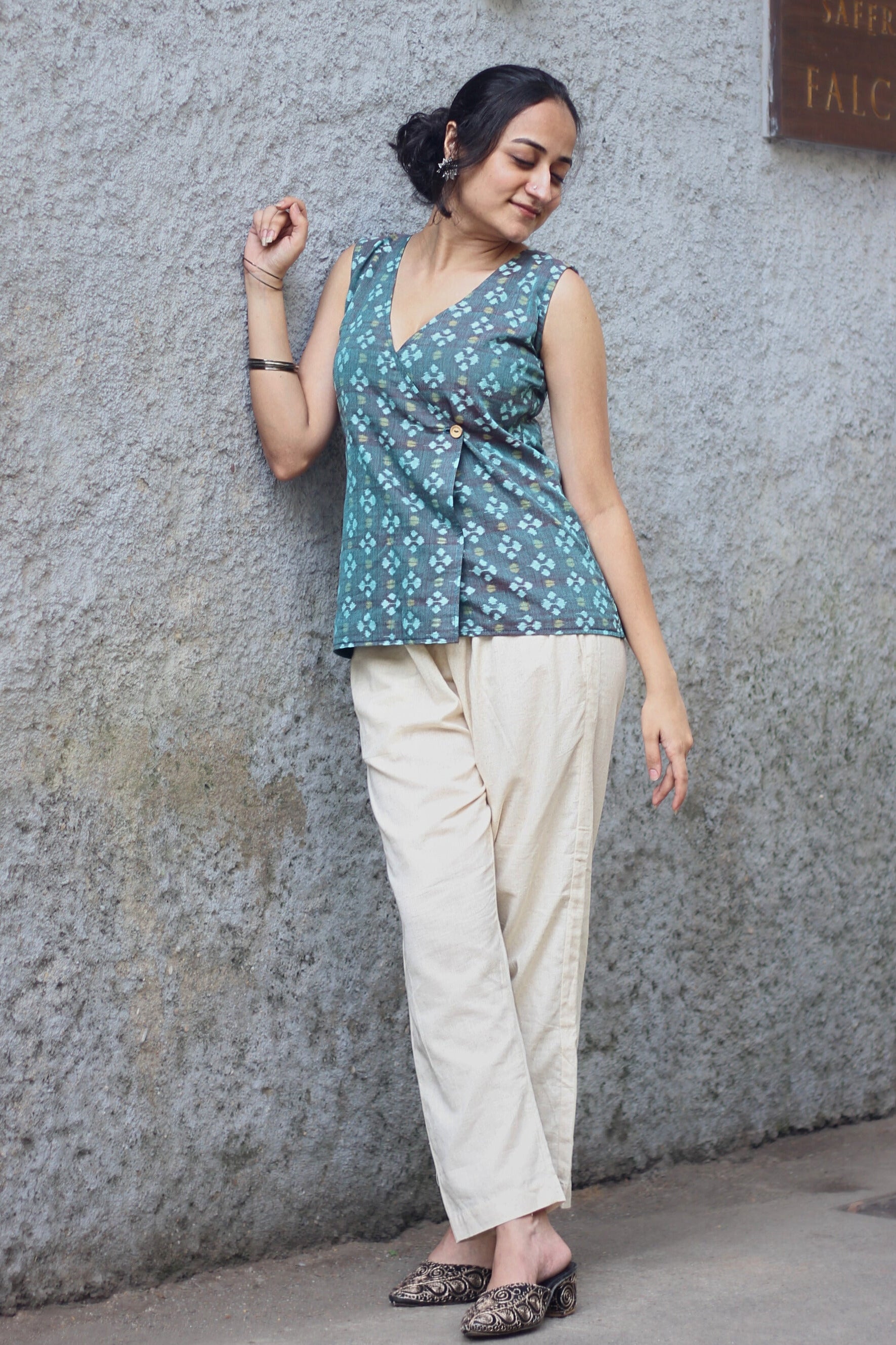 Tara Ikkat Handloom Cotton Top