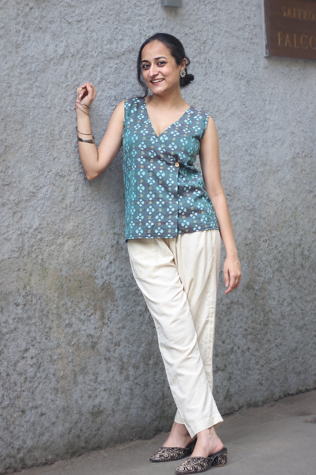 Tara Ikkat Handloom Cotton Top