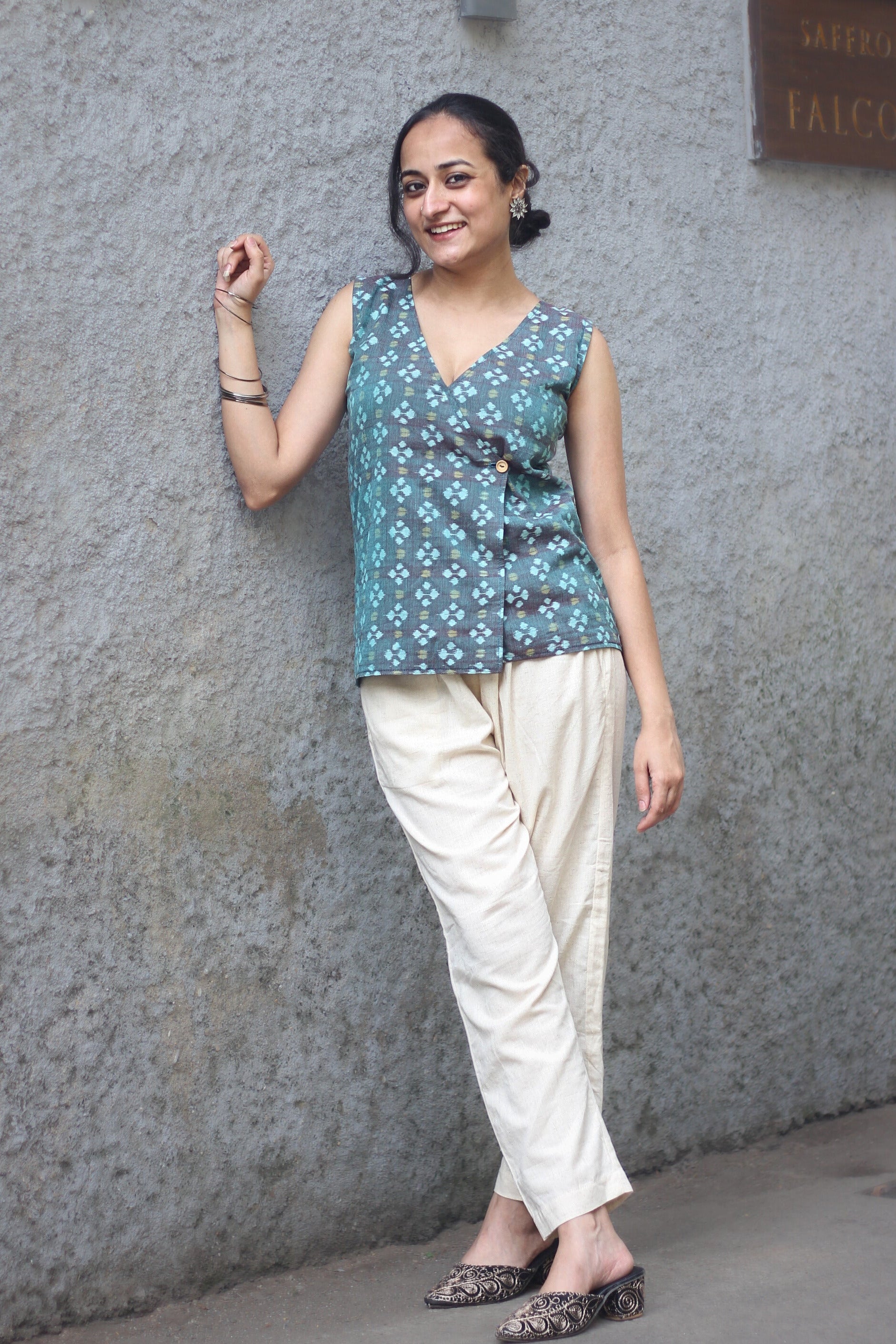 Tara Ikkat Handloom Cotton Top