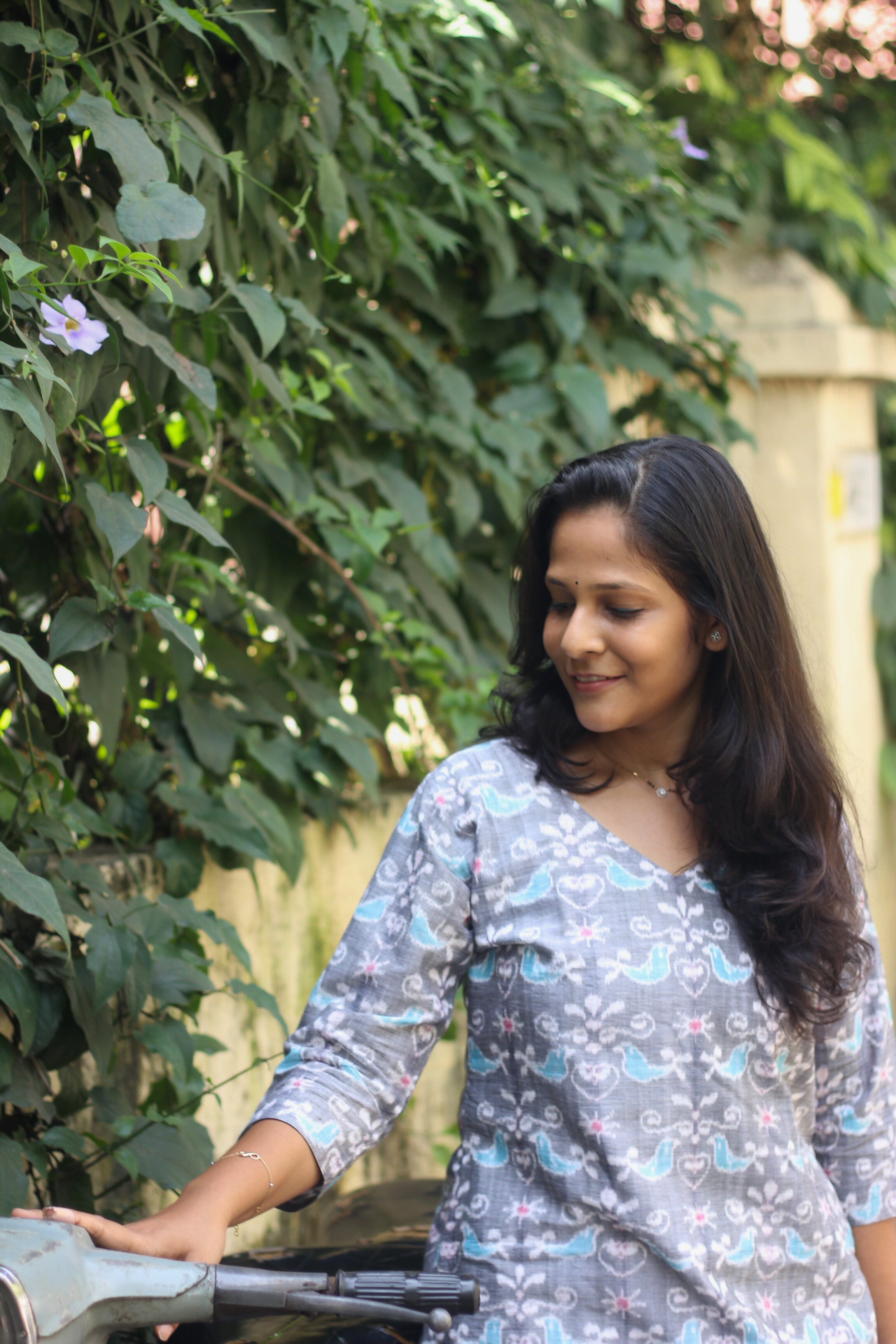 Pakhi Ikkat Handloom A-line Kurti