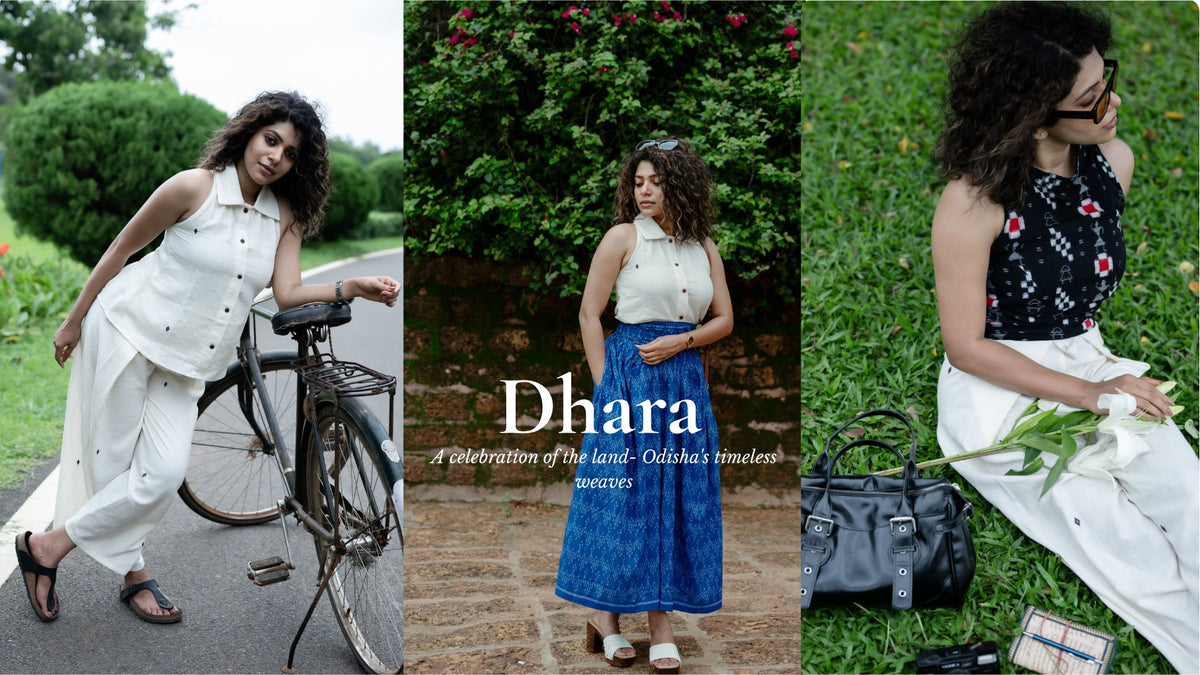 Dhara collection: women in Nuapatna and Kotpad handloom, HaSt homepage banner